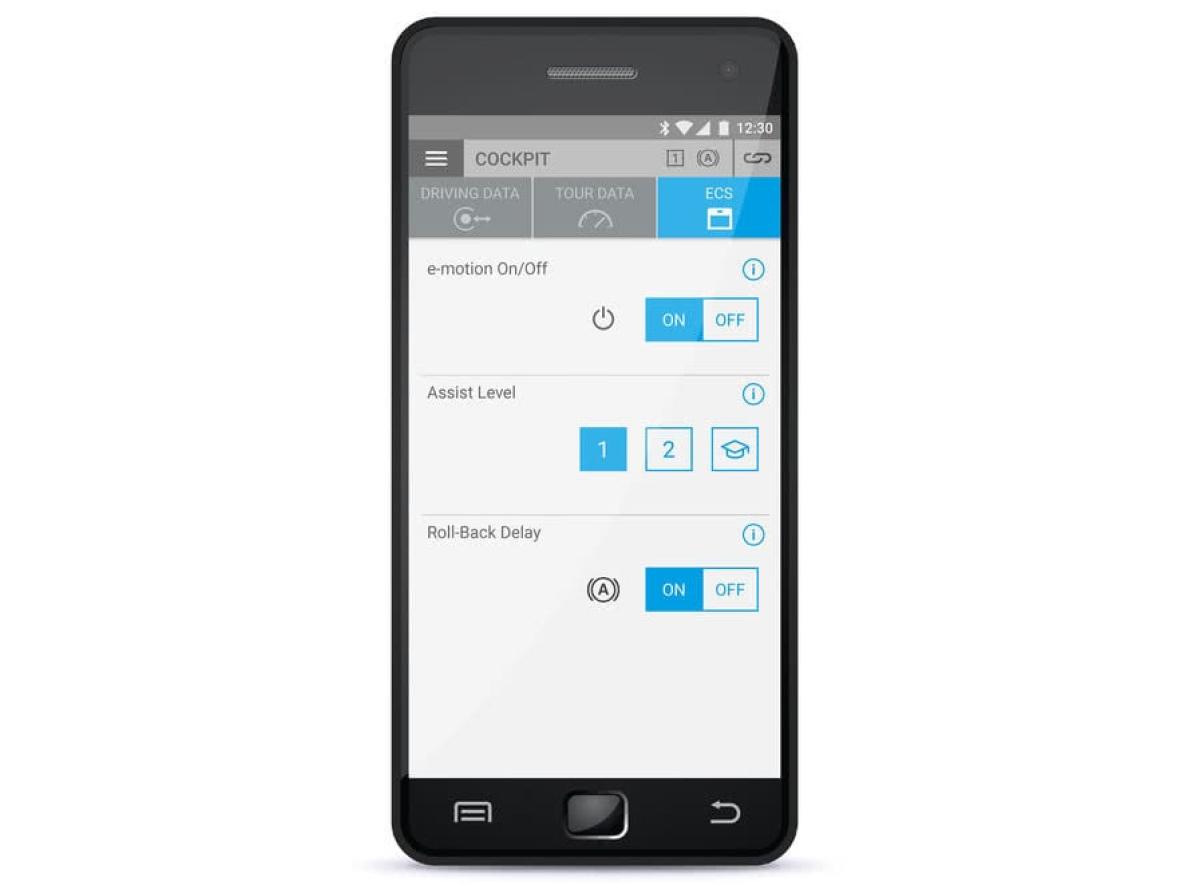 Smartphone Screen Mobility Plus Funktion "ECS" mit Anzeige Fernbedienungsfunktionen