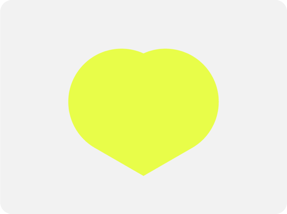 Neon gelbes Herz