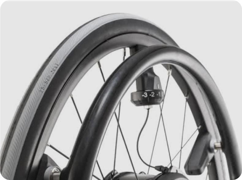 Beschichteter Greifreifen von e-motion duodrive Antriebsrad
