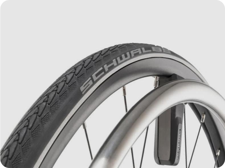 Schwalbe Marathon Plus Bereifung auf e-motion Antriebsrad
